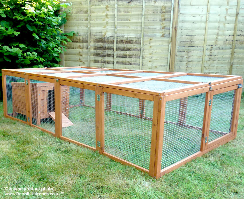 large rabbit run that folds